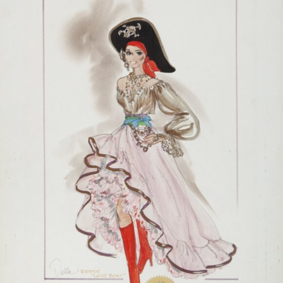 NOLAN MILLER COSTUME DESIGN FOR DELLAREESELOVE BOAT ONE OF A KIND.1980's